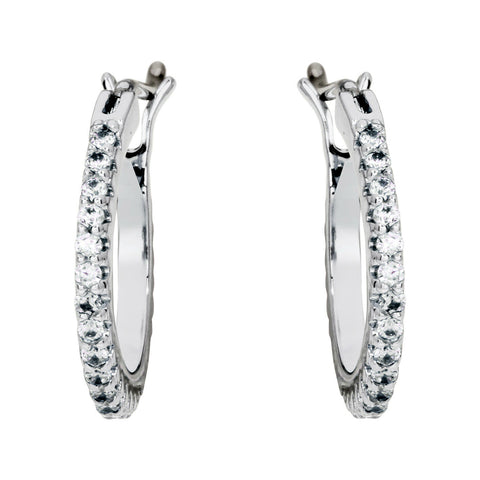 Pendientes Shimmer Huggies -Plata Gorjana