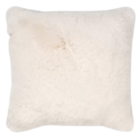 Cojín de piel sintética marfil, Brentwood Originals