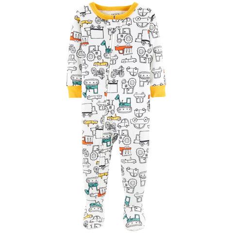 Pijama de una pieza de algodón con cremallera Carter's